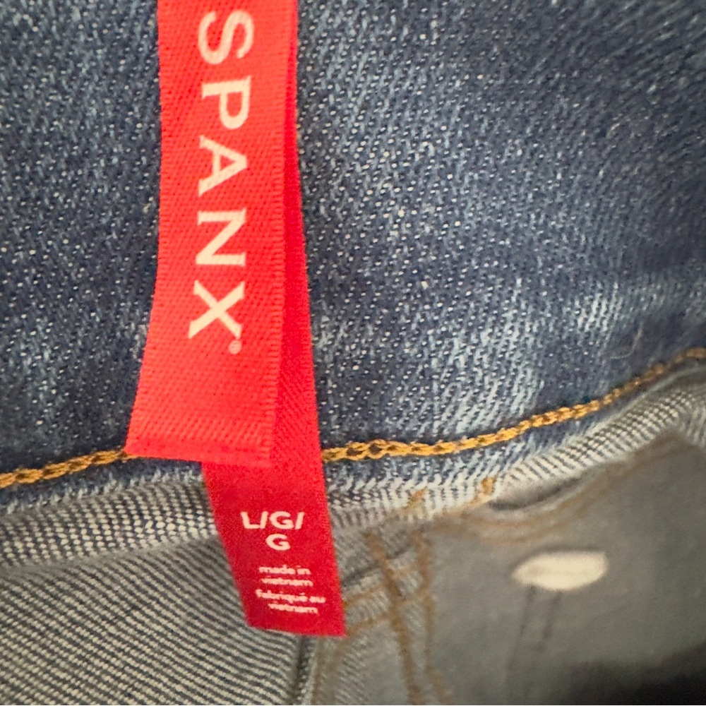 Spanx Vintage Indigo Large 4 Way Stretch High Rise Flare Pull On Jeans … - Picture 7 of 8